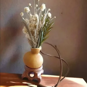 White-Dried-Flower-Vase