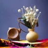 White-Dried-Flower-Vase