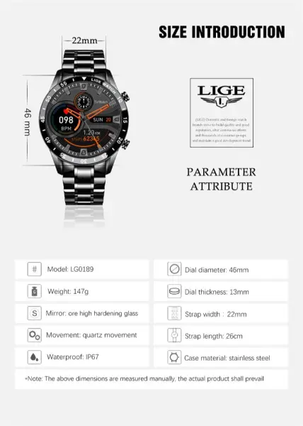 Luxuriöse Bluetooth-Smartwatch mit Vollkreis-Touchscreen und Stahlband6