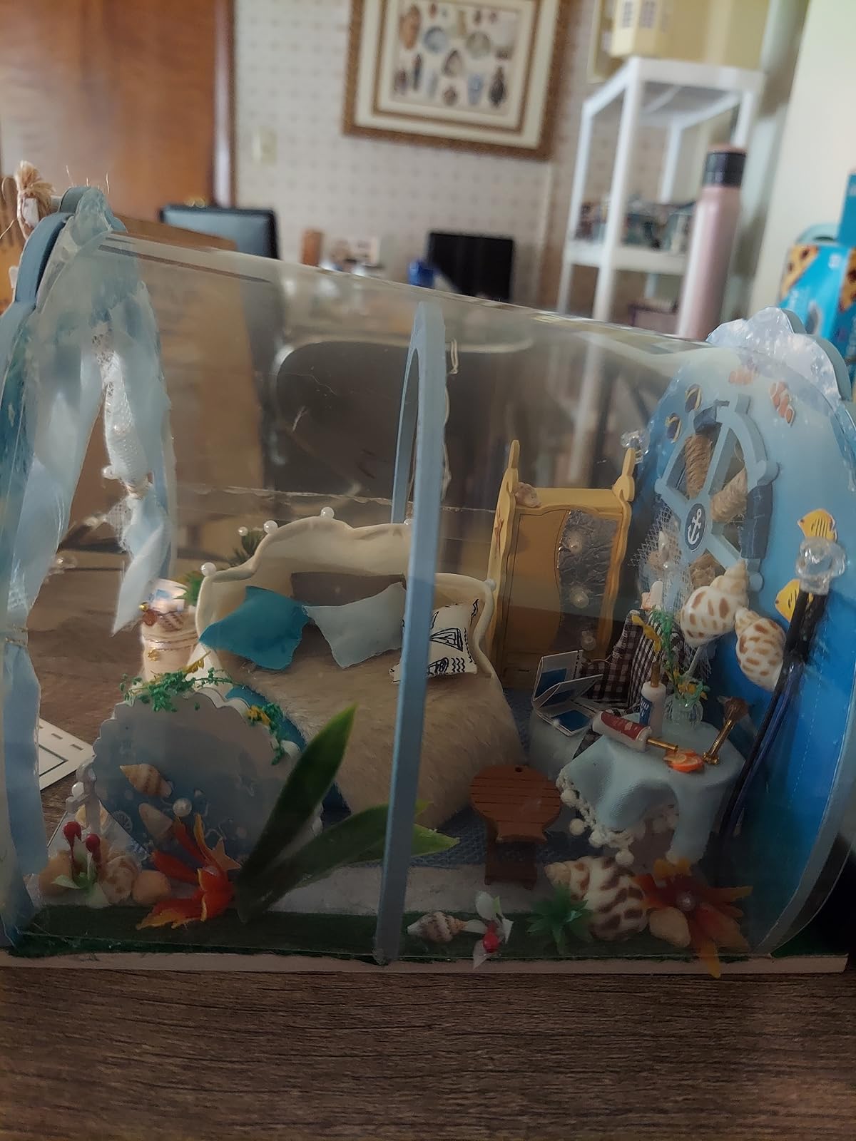 3D-Puppenhaus unter dem Meer, Ozean und Fischzimmer, Zelt für Kinder photo review