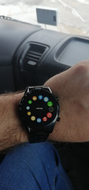 Luxuriöse Bluetooth-Smartwatch mit Vollkreis-Touchscreen und Stahlband photo review