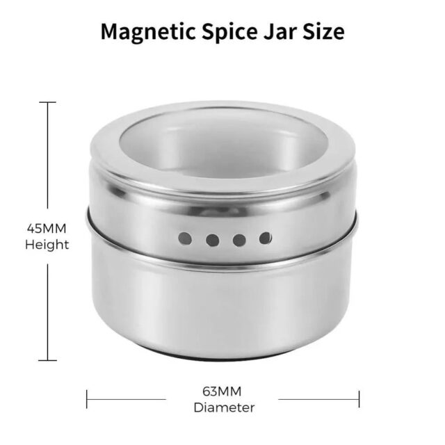 Magnetische Gewürzgläser mit Gestell – Bild 5