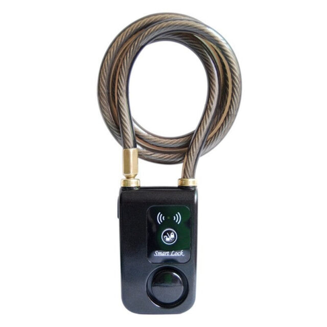 Intelligentes Fahrradschloss mit Alarm, wasserdicht, 110 dB, Kabelschloss, Alarm für Fahrrad, Motorrad, Bluetooth – Bild 4